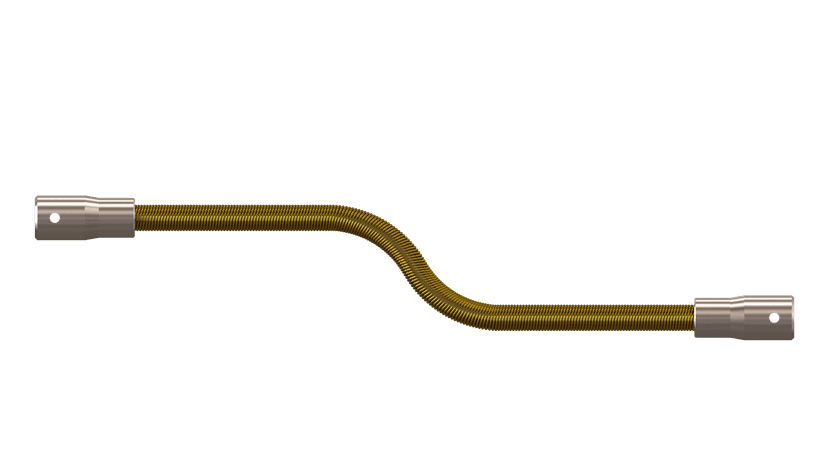 Flexible shaft without casing